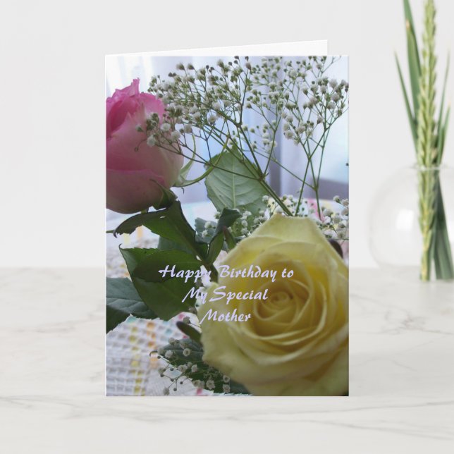 Carte Mère Anniversaire Christian Card Roses (Devant)