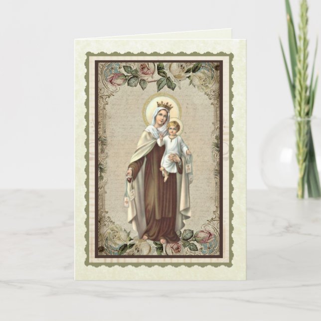 Carte Mère bénie religieuse Mary notre Madame le mont (Devant)