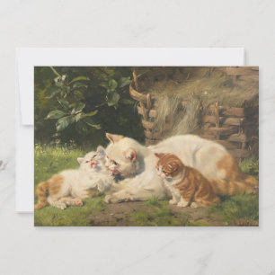 Carte Mère Chat avec chatons   Julius Adam le Jeune