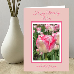 Carte mère Christian Birthday Pink Tulips