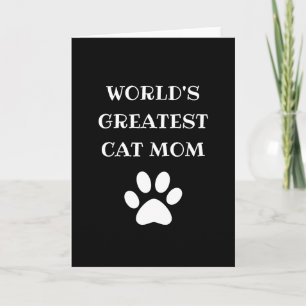 Carte Mère de chat la plus géniale du monde Texte person