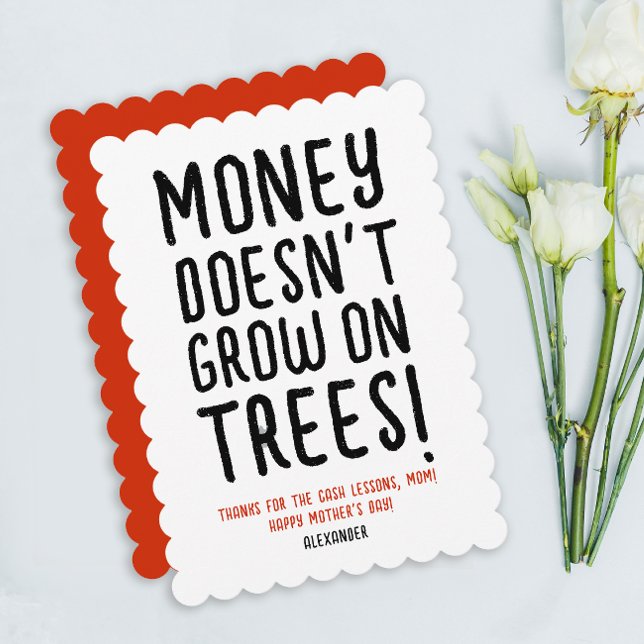 Carte Mère drôle Moto Amour Rouge Blanc Noir Typographie (Créateur téléchargé)