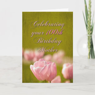 Carte Mère du 100e anniversaire, Tulipes roses du printe