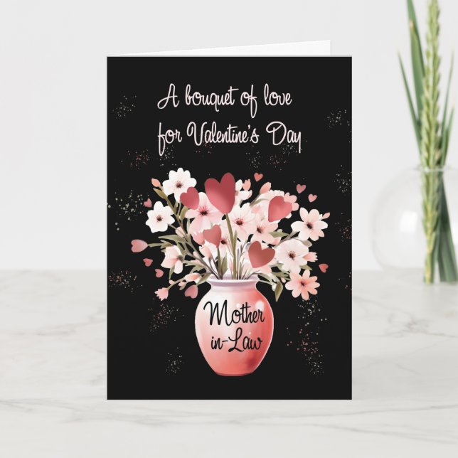 Carte Mère en droit Valentines Day Bouquet d'amour (Devant)