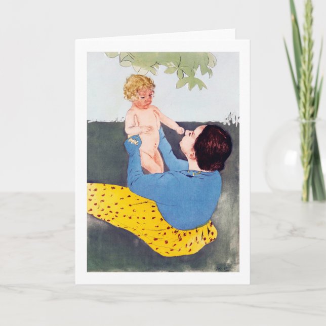 Carte Mère et enfant, Mary Cassatt (Devant)