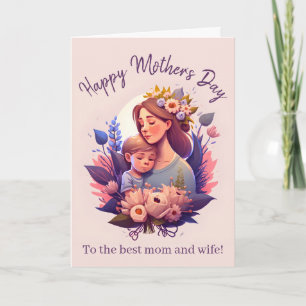 Carte Mère et fils, bonne fête des mères
