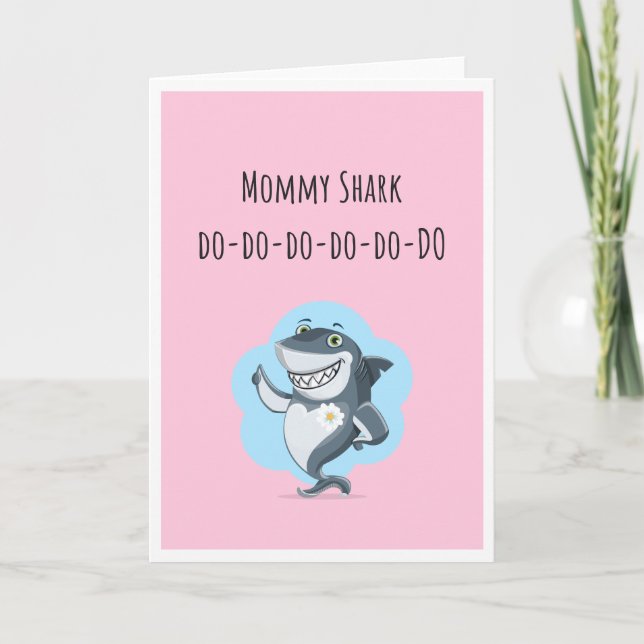 Carte mère Fête/Anniversaire de maman requin (Devant)