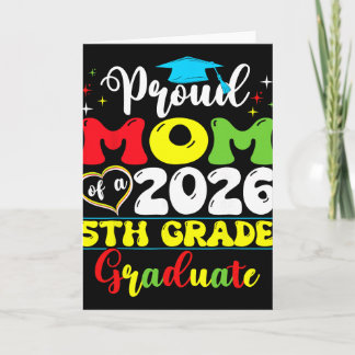 Carte Mère fière de la promotion 2026 de 5e année pour l