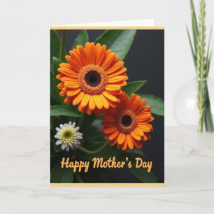 Carte mère fleurie orange