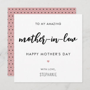 Carte Mère minimaliste et moderne en droit Fête des Mère