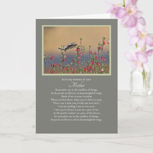 Carte Mère Sympathie Condoléances Spirituelles (Orchidée)