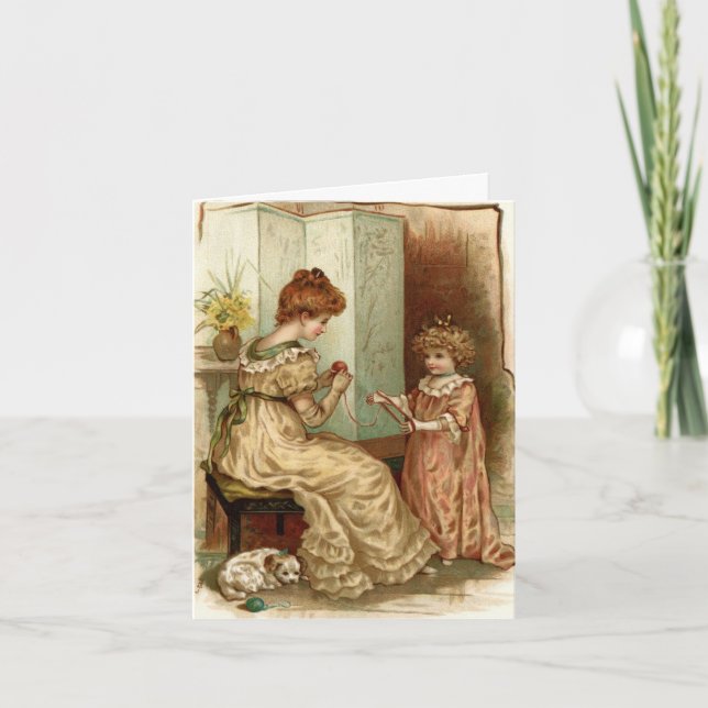 Carte Mère vintage Et Enfant (Devant)