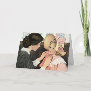 Carte Mère vintage et enfant par Jessie Willcox Smith