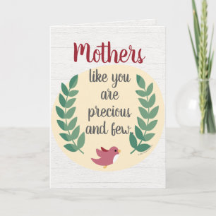 Carte Mères comme vous êtes Précieux et peu de maman Bir