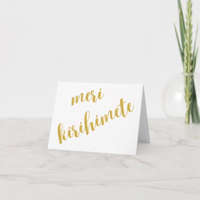 CARTE MERI KIRIHIMETE GOLD AOTEAROA NOUVELLE ZÉLANDE XMA (Devant)