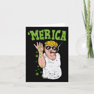 Carte Merica Trump Bae Fumer mauvaise herbe drôle Stoner
