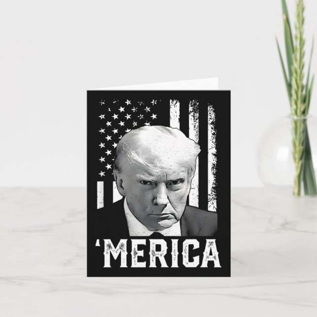 Carte Merica Trump Joyeux 4 juillet Trump Drapeau Améric (Devant)