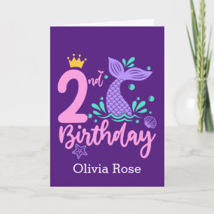 Carte Mermaid 2e anniversaire