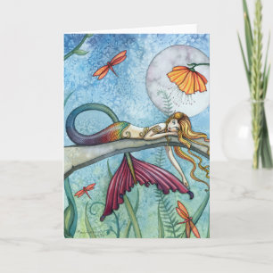 Carte Mermaid Art au bord de l'étang