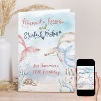 Mermaid embrasse sous la mer Anniversaire personna