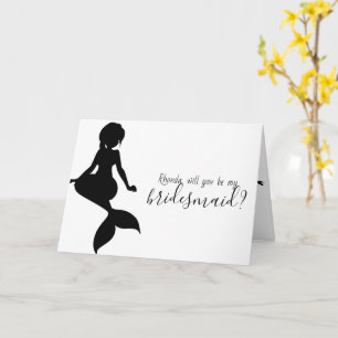 Carte Mermaid Mariage Serez-Vous Ma Bridesmaid