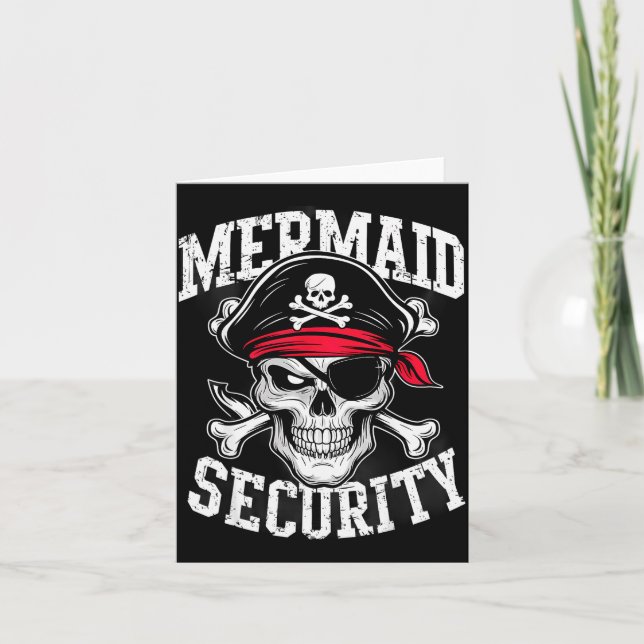 Carte Mermaid Security Rate Dad Brother Halloween  (Devant)