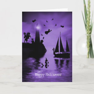 Carte Mermaid Witch Lighthouse Spots Halloween