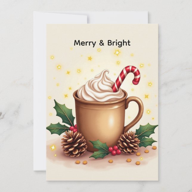 Carte Merry & Bright Christmas Coffee (Devant)