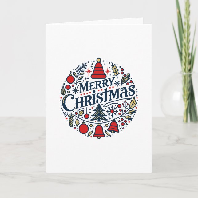 Carte Merry Christmas 3 (Devant)