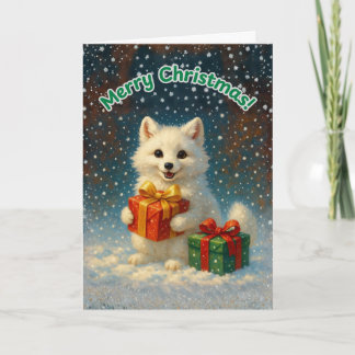 Carte Merry Christmas - Arctic Fox Gift Card
