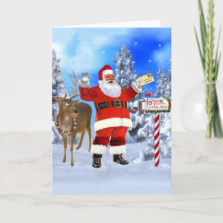 CARTE MERRY CHRISTMAS DE PÈRE NOËL