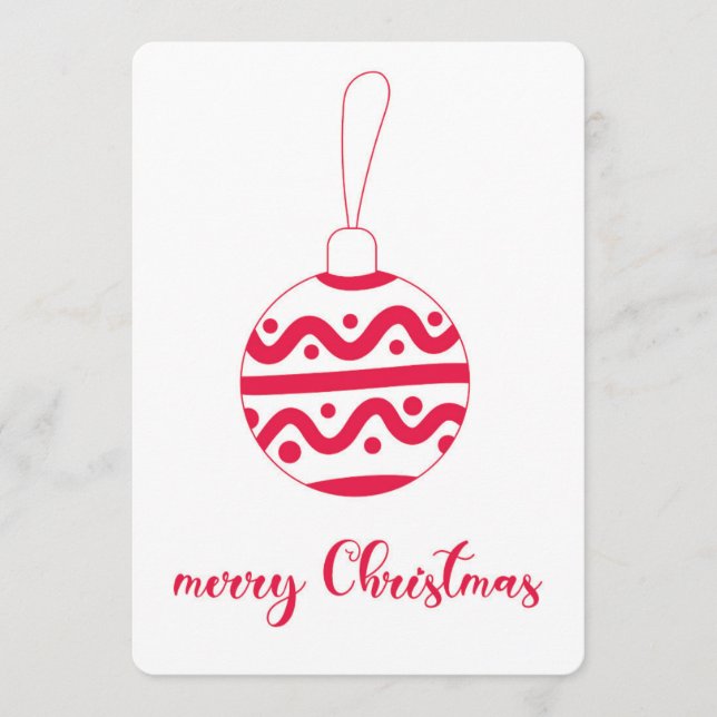 Carte Merry Christmas flat card (Devant)