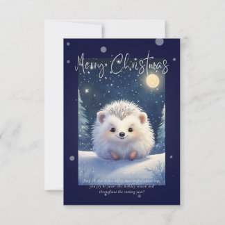 Carte Merry Christmas | Hedgehog