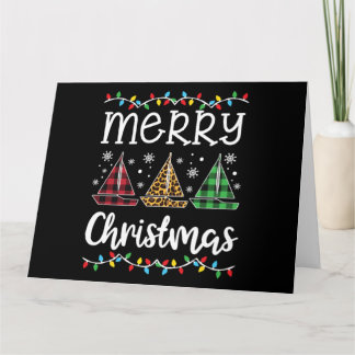 Carte Merry Christmas Sailboat Sailing Lover Xmas Gift