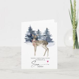 Carte Merry Christmas Son from Mother Maman Papa Parents