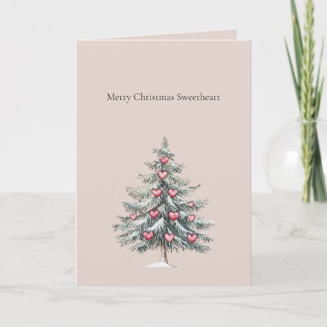 Carte Merry Christmas Sweetheart (Devant)