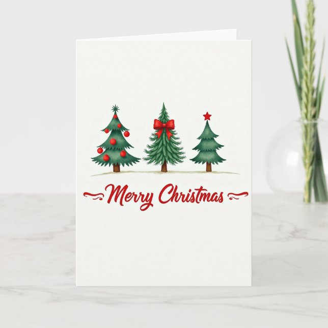 Carte Merry Christmas Trees Card (Devant)