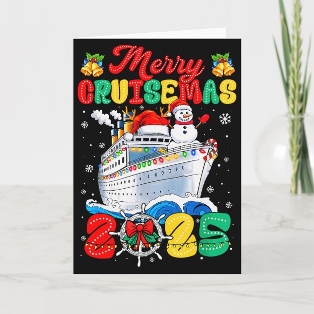 Carte Merry Cruisemas 2025 Christmas Santa Groovy Cruise (Devant)