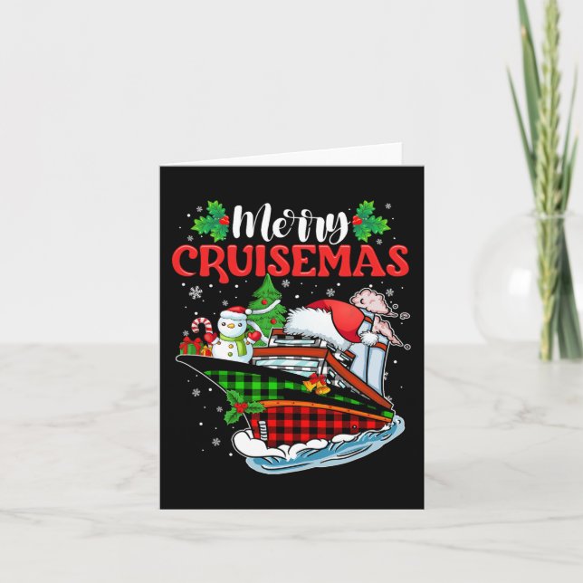 Carte Merry Cruisemas Famille Croisière Noël 2023 Amusan (Devant)