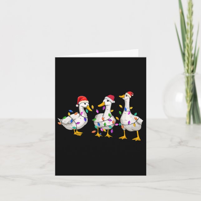 Carte Merry Duckmas Funny Canard Noël Canard de Noël (Devant)