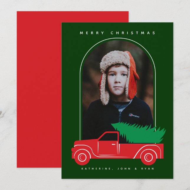 Carte MERRY NOËL Ajouter Votre Photo (Devant / Derrière)