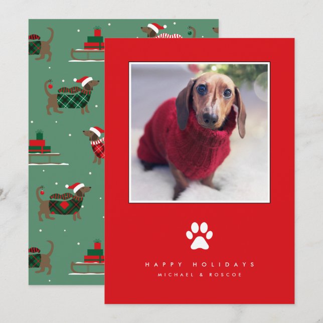 Carte MERRY NOËL Ajouter Votre Photo (Devant / Derrière)