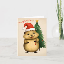 Carte Merry Quokk-mas - Noël