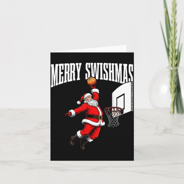 Carte Merry Swishmas Basketball Ugly Christmas Xmas Men  (Devant)