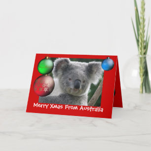 Carte Merry Xmas Australie Koala