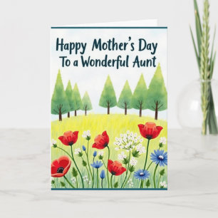 Carte merveilleuse de tante Spring