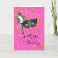 Merveilleuse Mascarade rose chaud heureux annivers