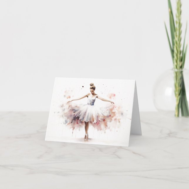 Carte Merveilleusement Élégant Danseur de ballet BLANK (Devant)