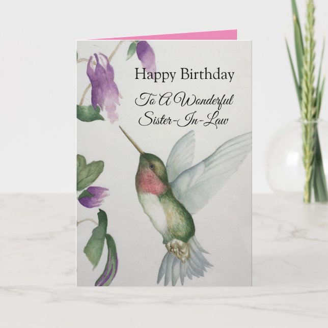 Carte Merveilleux colibri d'anniversaire (Devant)