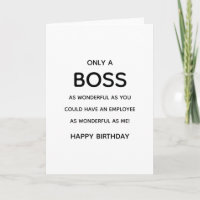 merveilleux patron/directeur drôle anniversaire